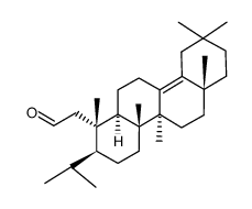 3,4-seco-3-nor-olean-13(18)-en-2-al Structure