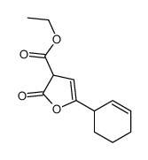 Tetrahydro-2-oxo-5-phenyl-3-furancarboxylic acid ethyl ester结构式