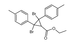 ethyl 2,3-dibromo-2,3-di-p-tolylcyclopropane-1-carboxylate结构式