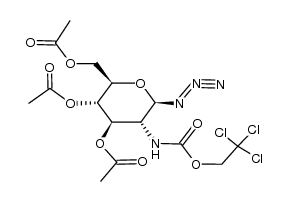 1,3,4,6-tetra-O-acetyl-2-deoxy-2-(2,2,2-trichloroethoxycarbonylamino)-β-D-glucopyranosyl azide Structure