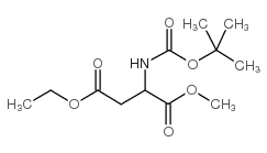 2-tert-butoxycarbonylamino-succinic acid 4-ethyl ester 1-methyl ester结构式