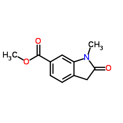 Methyl 1-methyl-2-oxo-6-indolinecarboxylate Structure