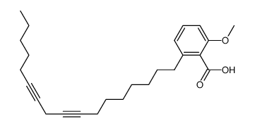 6-(8,11-Heptadecadiynyl)-2-methoxybenzoic acid Structure