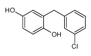 2-[(3-chlorophenyl)methyl]benzene-1,4-diol Structure