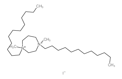 1,4-didodecyl-1,4-dimethyl-1,4-diazoniacycloheptane结构式