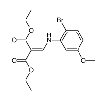 2-[(2-bromo-5-methoxy-phenylamino)methylene]malonic acid diethyl ester结构式