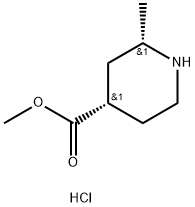 (2S,4S)-Methyl2-methylpiperidine-4-carboxylatehydrochloride Structure