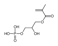 (2-hydroxy-3-phosphonooxypropyl) 2-methylprop-2-enoate结构式