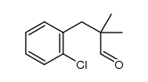 3-(2-chlorophenyl)-2,2-dimethylpropanal结构式