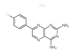 2,4-Pteridinediamine,7-(4-chlorophenyl)-, hydrochloride (1:1)结构式