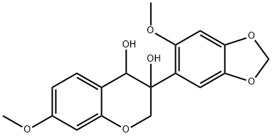 3-(6-Methoxy-1,3-benzodioxol-5-yl)-7-methoxy-3,4-dihydro-2H-1-benzopyran-3,4-diol picture