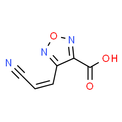 1,2,5-Oxadiazole-3-carboxylicacid,4-(2-cyanoethenyl)-(9CI) Structure