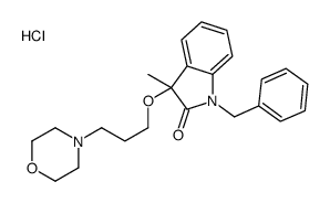 1-benzyl-3-methyl-3-(3-morpholin-4-ium-4-ylpropoxy)indol-2-one,chloride Structure