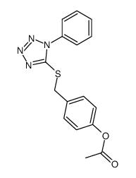 1-acetoxy-4-(1-phenyl-1H-tetrazol-5-ylsulfanylmethyl)-benzene Structure