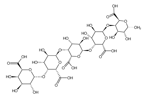 α-D-GalpA-(1->4)-α-D-GalpA-(1->4)-α-D-GalpA-(1->4)-α-D-GalpA-(1->4)-D-GalpA结构式