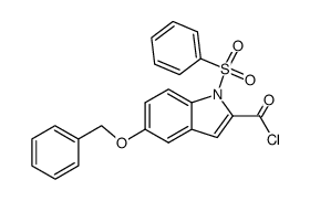 5-benzyloxy-1-phenylsulfonyl-1H-2-indolecarboxylic acid chloride结构式