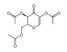 (+)-(2R,3R)-3,5-Bis(acetoxy)-2-(acetoxymethyl)-2,3-dihydro-4H-pyran-4-one Structure