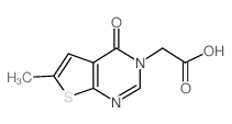 (6-甲基-4-氧噻吩并[2,3-d]嘧啶-3(4H)-基)乙酸结构式