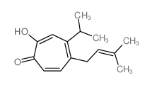 2,4,6-Cycloheptatrien-1-one,2-hydroxy-5-(3- methyl-2-butenyl)-4-(1-methylethyl)- structure