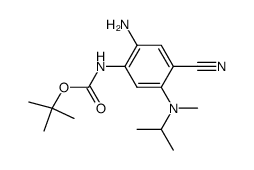 [2-amino-4-cyano-5-(isopropyl-methyl-amino)-phenyl]-carbamic acid tert-butyl ester Structure