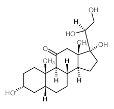 Pregnan-11-one,3,17,20,21-tetrahydroxy-, (3a,5b,20S)- structure