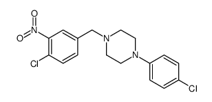 1-[(4-chloro-3-nitrophenyl)methyl]-4-(4-chlorophenyl)piperazine结构式