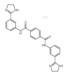 N,N-bis[3-(4,5-dihydro-1H-imidazol-2-yl)phenyl]benzene-1,4-dicarboxamide结构式