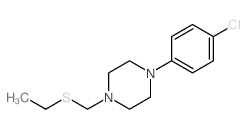 1-(4-chlorophenyl)-4-(ethylsulfanylmethyl)piperazine structure