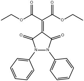 (3,5-Dioxo-1,2-diphenylpyrazolidin-4-ylidene)malonic acid diethyl ester structure