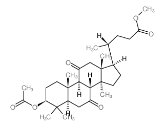 methyl (4R)-4-[(3S,5S,8R,9S,10S,13R,14S,17R)-3-acetyloxy-4,4,10,13,14-pentamethyl-7,11-dioxo-2,3,5,6,8,9,12,15,16,17-decahydro-1H-cyclopenta[a]phenanthren-17-yl]pentanoate结构式