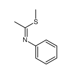 methyl N-phenylethanimidothioate Structure