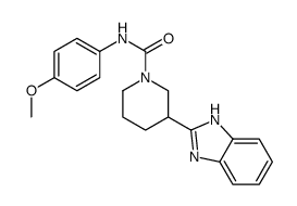 1-Piperidinecarboxamide,3-(1H-benzimidazol-2-yl)-N-(4-methoxyphenyl)-(9CI) structure