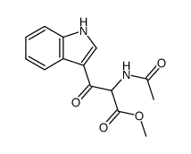 methyl N-acetyl-β-oxotryptophanate结构式