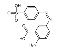 2-amino-5-[(4-sulfophenyl)diazenyl]benzoic acid Structure