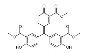 5,5'-((3-carboxy-4-oxocyclohexa-2,5-dienn-1-ylidene)methylene)bis(2-hydroxybenzoic acid) Structure