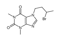 7-(3-bromobutyl)-1,3-dimethylpurine-2,6-dione结构式