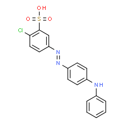 2-Chloro-5-[[4-(phenylamino)phenyl]azo]benzenesulfonic acid结构式