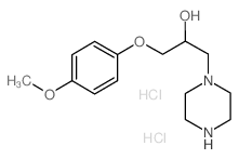 1-(4-Methoxy-phenoxy)-3-piperazin-1-yl-propan-2-ol dihydrochloride结构式