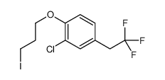 2-chloro-1-(3-iodopropoxy)-4-(2,2,2-trifluoroethyl)benzene结构式