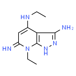 1H-Pyrazolo[3,4-b]pyridine-3,4-diamine,N4,7-diethyl-6,7-dihydro-6-imino-(9CI) structure