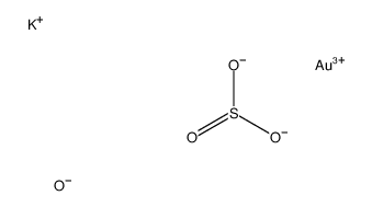 gold(3+) pentapotassium tetrasulphite结构式