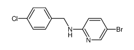 5-bromo-N-[(4-chlorophenyl)methyl]pyridin-2-amine结构式