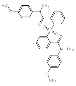 N-(4-methoxyphenyl)-2-[2-[(4-methoxyphenyl)-methyl-carbamoyl]phenyl]sulfonyl-N-methyl-benzamide Structure