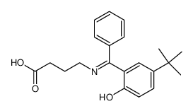 4-{[1-(5-tert-Butyl-2-hydroxy-phenyl)-1-phenyl-meth-(Z)-ylidene]-amino}-butyric acid Structure