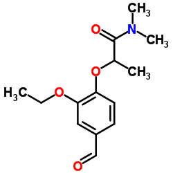 2-(2-Ethoxy-4-formylphenoxy)-N,N-dimethylpropanamide Structure