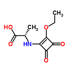 L-Alanine, N-(2-ethoxy-3,4-dioxo-1-cyclobuten-1-yl)- (9CI) structure