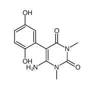 1,3-dimethyl-5-(2,5-dihydroxyphenyl)-6-aminouracil结构式