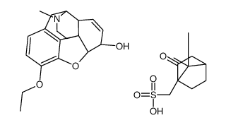 7,8-didehydro-6α-hydroxy-4,5α-epoxy-3-ethoxy-17-methylmorphinan (1S)-7,7-dimethyl-2-oxobicyclo[2.2.1]heptane-1-methanesulphonate structure