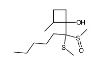 2-methyl-1-(1-(methylsulfinyl)-1-(methylthio)hexyl)cyclobutan-1-ol Structure