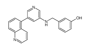 3-[[(5-quinolin-5-ylpyridin-3-yl)amino]methyl]phenol Structure